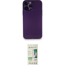 Nuveden Ieg™ Iphone 14 Pro Kılıf Yadigar Yansıma Serisi - Siyah 20D Premium Cam Ekran Koruyucu