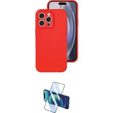 Nuveden Ieg™ Iphone 16 Pro Kılıf Ahenk Serisi - Siyah 3D Antistatik Cam Ekran Koruyucu