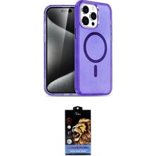 Nuveden Ieg™ Iphone 14 Pro Kılıf Eksen Doku Koleksiyonu - Siyah Buffer Hayalet Cam Ekran Koruyucu