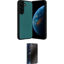 Nuveden Ieg™ Galaxy A36 Kılıf Kıvılcım Işık Serisi - Siyah 3D Antistatik Hayalet Cam Ekran Koruyuc