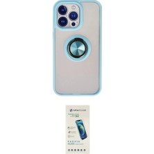 Nuveden Ieg™ Iphone 15 Pro Max Kılıf Yörünge Çizgi - Şeffaf Pasifik Cam Ekran Koruyucu