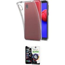 Nuveden Ieg™ Galaxy A01 Core Kılıf Zirve Doku - Şeffaf Temperli Cam Ekran Koruyucu