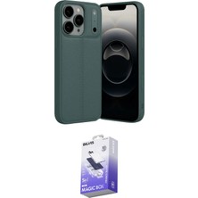 Nuveden Ieg™ Iphone 17 Pro Kılıf Doruk Klasik Özel Seri - Siyah Bilvis 5in1 5d Magic Hayalet Cam Ekra