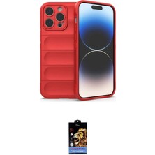 Nuveden Ieg™ Iphone 16 Pro Kılıf Atlas Koleksiyonu - Siyah Buffer Hayalet Cam Ekran Koruyucu