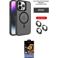 Nuveden Ieg™ Iphone 14 Pro Kılıf Akış Form - Siyah Buffer Hayalet Cam Ekran Koruyucu