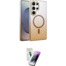 Nuveden Ieg™ Galaxy S25 Ultra Kılıf Ahenk Doku Özel Seri - Şeffaf Pasifik Cam Ekran Koruyucu