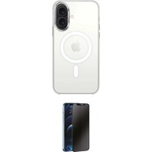 Nuveden Ieg™ Iphone 16 Plus Kılıf Kutup Klasik Serisi - Siyah 3D Antistatik Hayalet Cam Ekran Koruyucu