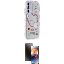 Nuveden Ieg™ Galaxy A15 4g Kılıf Ahenk Modern Serisi - Siyah 3D Antistatik Mat Seramik Nano Ekran Koruy