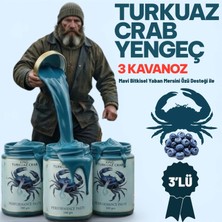 Yengeç 3 Kavanoz Turkuaz 3 x 240 gr Anzeli Naturel Çakşır Otu Macunlu Ballı Polenli Mavi Yaban Mersinli Multivitamin Bitkisel Macun