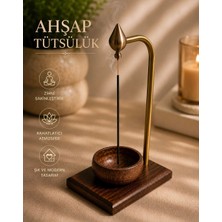 Prusias Wood El Yapımı Koyu Ahşap Tabanlı Dekoratif Tütsülük - Rahatlatıcı Atmosfer İçin  Meditasyon & Yoga Dekoru