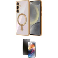 Nuveden Ieg™ Galaxy A35 5g Kılıf Nova Işık Özel Seri - Siyah 3D Antistatik Mat Seramik Nano Ekran Ko