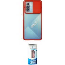 Nuveden Ieg™ Poco F3 Kılıf Vadi Çizgi - Siyah 5d Eko Cam Ekran Koruyucu