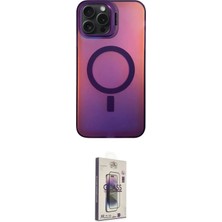 Nuveden Ieg™ Iphone 15 Pro Max Kılıf Doruk Klasik Prime - Siyah Bilvis 3D Cam Ekran Koruyucu