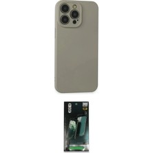 Nuveden Ieg™ Iphone 15 Pro Max Kılıf Ahenk Serisi - Siyah 360 Mat Full Body Arka Koruyucu