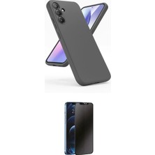 Nuveden Ieg™ Galaxy A24 4g Kılıf Kozmos Yansıma Özel Seri - Siyah 3D Antistatik Hayalet Cam Ekran Kor