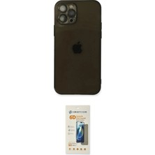 Nuveden Ieg™ Iphone 12 Pro Kılıf Ahenk Doku - Siyah 6d Mat Seramik Hayalet Nano Ekran Koruyucu