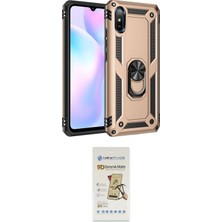 Nuveden Ieg™ Redmi 9A Kılıf Ahenk Klasik Koleksiyonu - Siyah Mat Seramik Nano Ekran Koruyucu