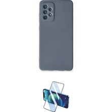 Nuveden Ieg™ Galaxy A72 Kılıf Ahenk Serisi - Siyah 3D Antistatik Cam Ekran Koruyucu