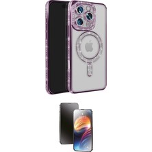 Nuveden Ieg™ Iphone 16 Pro Max Kılıf Zirve Doku Prime - Siyah 3D Antistatik Mat Seramik Nano Ekran Kor