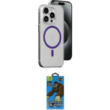 Nuveden Ieg™ Iphone 14 Pro Kılıf Odak Form Özel Seri - Siyah 18D Cam Ekran Koruyucu