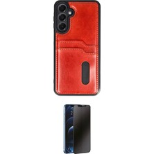 Nuveden Ieg™ Galaxy A25 5g Kılıf Yörünge Işık Serisi - Siyah 3D Antistatik Hayalet Cam Ekran Koruyu