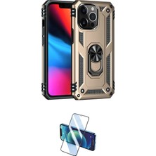 Nuveden Ieg™ Iphone 14 Pro Kılıf Ahenk Klasik Koleksiyonu - Siyah 3D Antistatik Cam Ekran Koruyucu