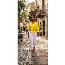 Fırfır Moda Streç Kot Pantolon