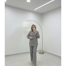 Fırfır Moda Çizgili Gömlek Pantolon Takım