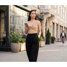 Fırfır Moda Transparan Bluz