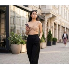 Fırfır Moda Transparan Bluz