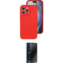 Nuveden Ieg™ Iphone 16 Pro Kılıf Ahenk Serisi - Siyah 3D Antistatik Hayalet Cam Ekran Koruyucu