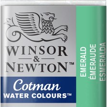 Winsor & Newton Cotman Yarım Tablet Suluboya Emerald 235 Karışık Çok Renkli