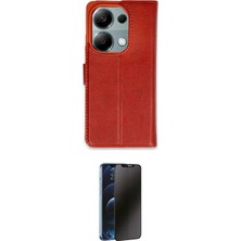 Nuveden Ieg™ Redmi Note 13 Pro 4g Kılıf Siluet Işık Serisi - Siyah 3D Antistatik Hayalet Cam Ekran Ko