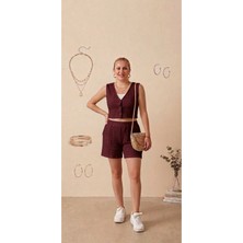Fırfır Moda Gofre Cepli Şort