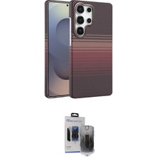 Nuveden Ieg™ Galaxy S24 Ultra Kılıf Doruk Serisi - Siyah Vanessa Magic Hayalet Cam