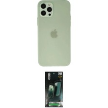Nuveden Ieg™ Iphone 12 Pro Kılıf Atlas Minimal Prime - Siyah 360 Mat Full Body Arka Koruyucu