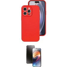 Nuveden Ieg™ Iphone 16 Pro Kılıf Ahenk Serisi - Siyah 3D Antistatik Mat Seramik Nano Ekran Koruyucu