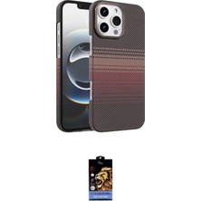 Nuveden Ieg™ Iphone 16 Pro Max Kılıf Doruk Serisi - Siyah Buffer Hayalet Cam Ekran Koruyucu