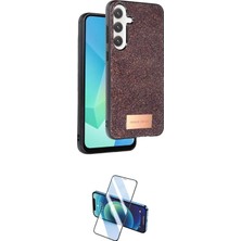 Nuveden Ieg™ Galaxy A36 Kılıf Vadi Klasik Serisi - Siyah 3D Antistatik Cam Ekran Koruyucu