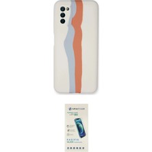 Nuveden Ieg™ Galaxy A03S Kılıf Yadigar Çizgi - Şeffaf Pasifik Cam Ekran Koruyucu