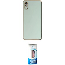 Nuveden Ieg™ Redmi 9A Kılıf Yankı Serisi - Siyah 5d Eko Cam Ekran Koruyucu