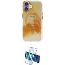 Nuveden Ieg™ Iphone 16 Kılıf Ufuk Doku Prime - Siyah 3D Antistatik Seramik Nano Ekran Koruyucu
