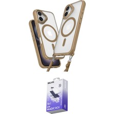 Nuveden Ieg™ Iphone 16 Kılıf Atlas Doku Koleksiyonu - Siyah Bilvis 5in1 5d Magic Hayalet Cam Ekran Kor