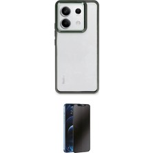 Nuveden Ieg™ Redmi Note 13 Pro 4g Kılıf Nova Işık Serisi - Siyah 3D Antistatik Hayalet Cam Ekran Koru