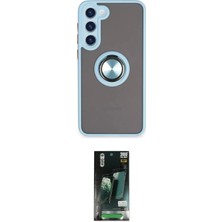 Nuveden Ieg™ Galaxy S23 Plus Kılıf Yörünge Çizgi - Siyah 360 Mat Full Body Arka Koruyucu