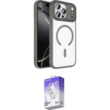 Nuveden Ieg™ Iphone 17 Pro Kılıf Kıvılcım Prime - Siyah Bilvis 5in1 3D Magic Cam Ekran Koruyucu