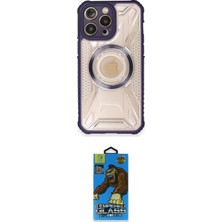 Nuveden Ieg™ Iphone 12 Pro Max Kılıf Kutup Modern - Siyah 18D Cam Ekran Koruyucu