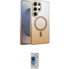 Nuveden Ieg™ Galaxy S24 Ultra Kılıf Ahenk Doku Özel Seri - Siyah Durable Full Glue Curved Cam