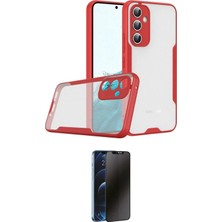 Nuveden Ieg™ Galaxy A24 4g Kılıf Atlas Asil Serisi - Siyah 3D Antistatik Hayalet Cam Ekran Koruyucu