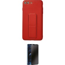 Nuveden Ieg™ Iphone 7 Plus Kılıf Akış Doku - Beyaz 3D Antistatik Hayalet Cam Ekran Koruyucu